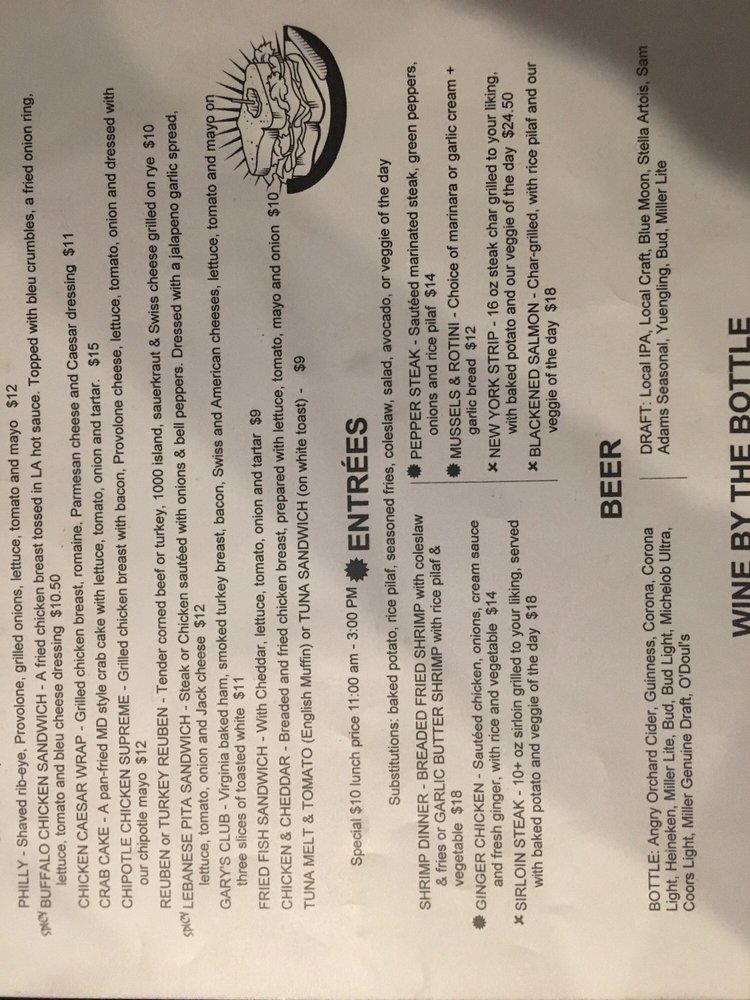 Menu at Rock It Grill pub & bar, Alexandria