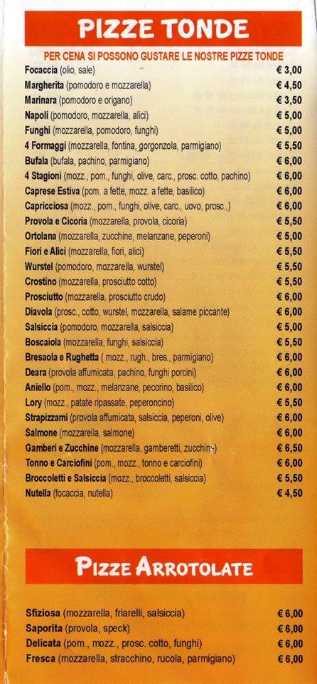 Menu di StraPIZZAmi 