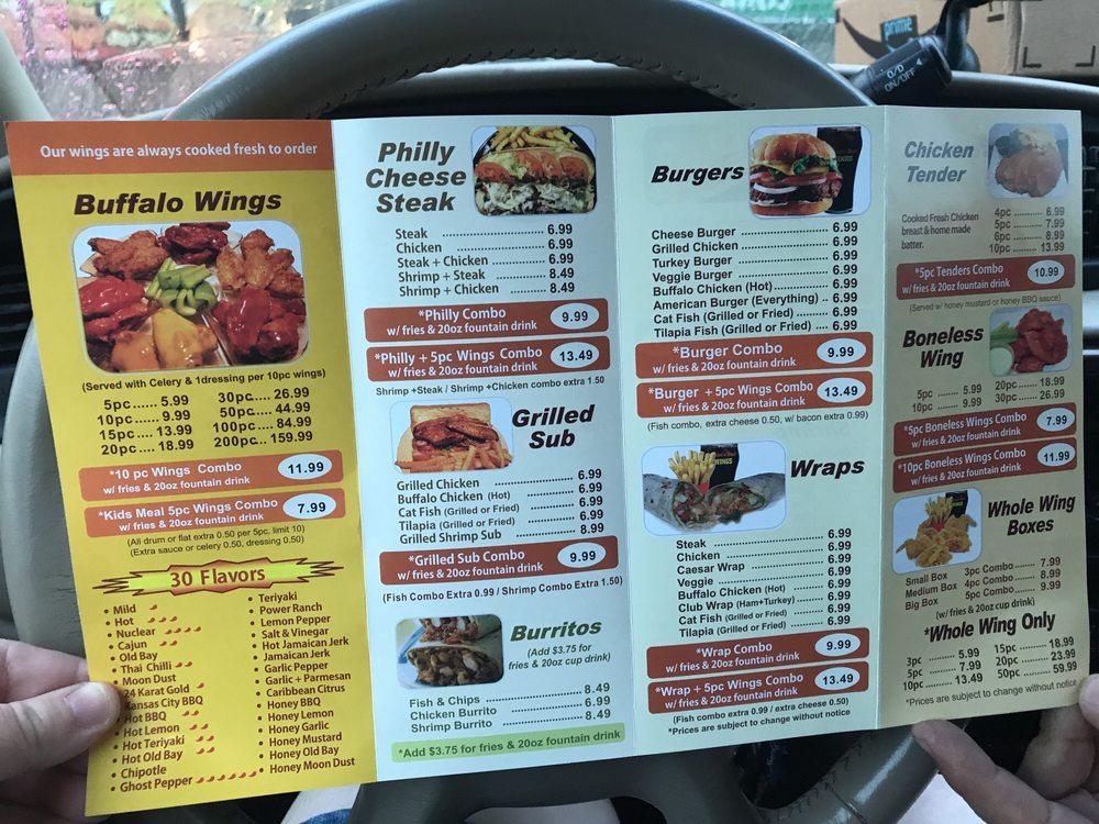 Menu At America’s Best Wings Restaurant, Essex