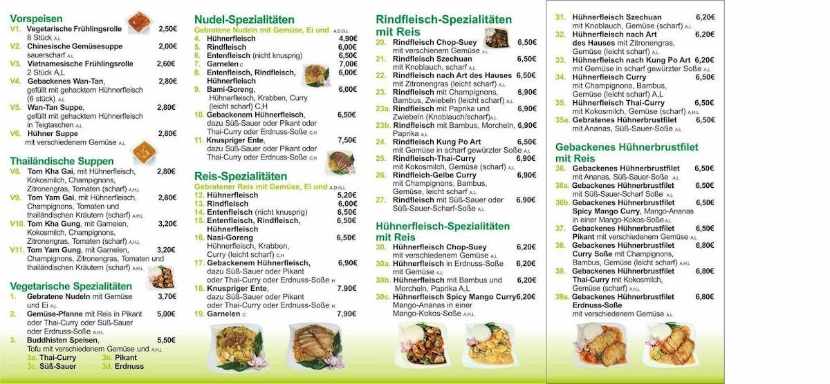 Speisekarte von Mai Linh Asia Food restaurant, Walsrode