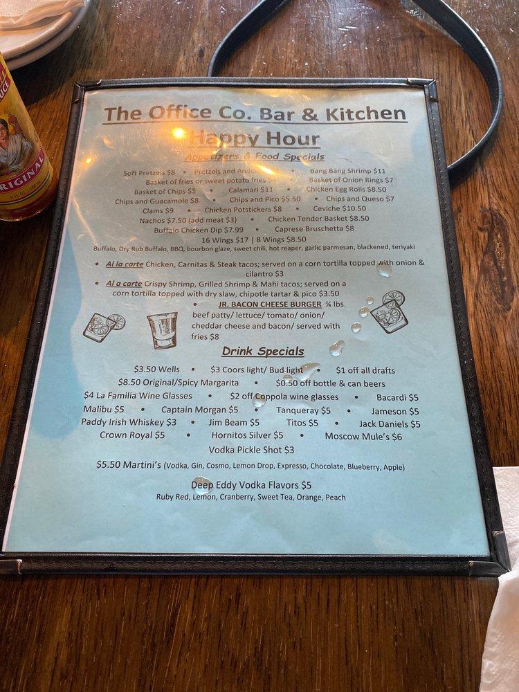 Menu at The Office Bar & Kitchen, Castle Rock