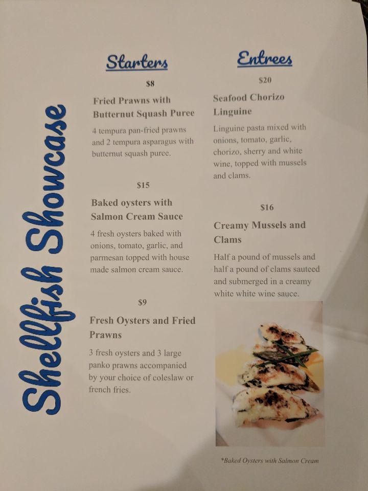 Menu at The Crab Pot Bellevue restaurant, Bellevue