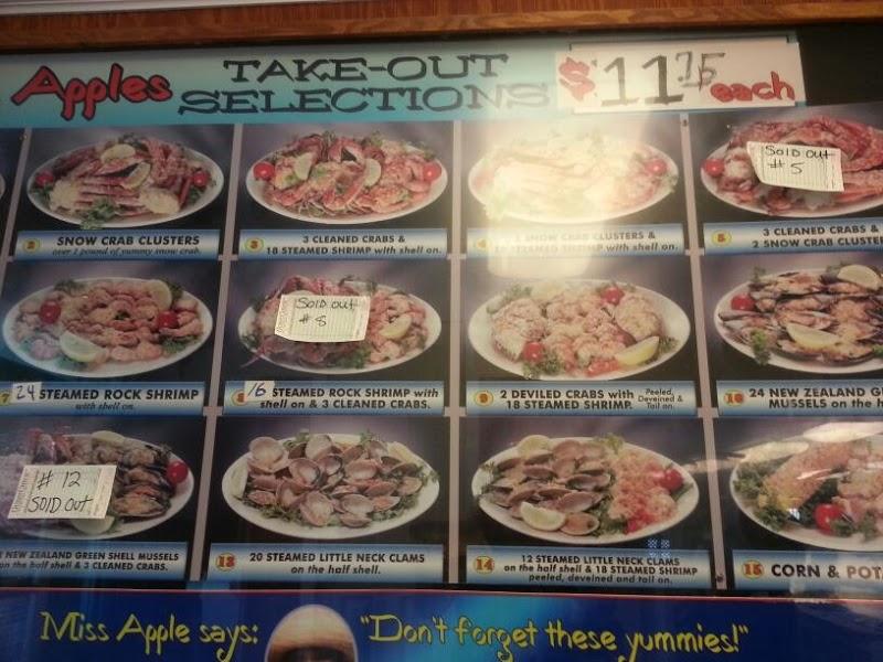 Menu at Ms. Apples Crab Shack restaurant, Merritt Island