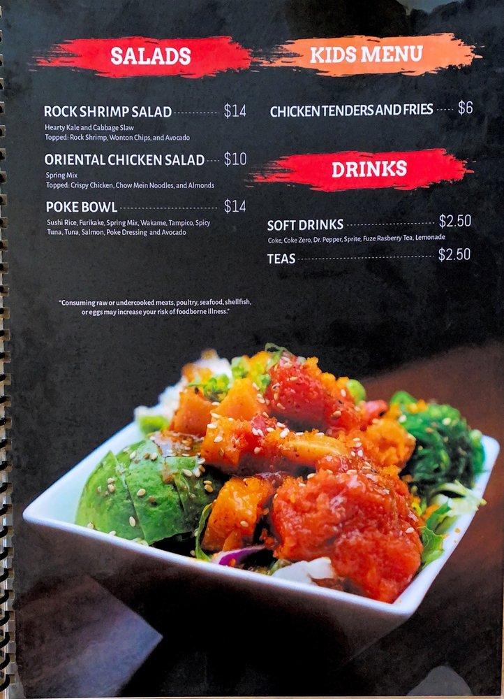 Menu at Patio Sushi restaurant, San Luis