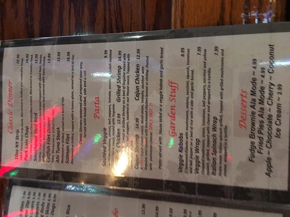 Menu at Sidecar Cafe Memphis, Memphis