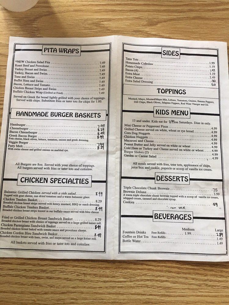 Menu at The Purple Onion Deli & Grill restaurant, Lakeland