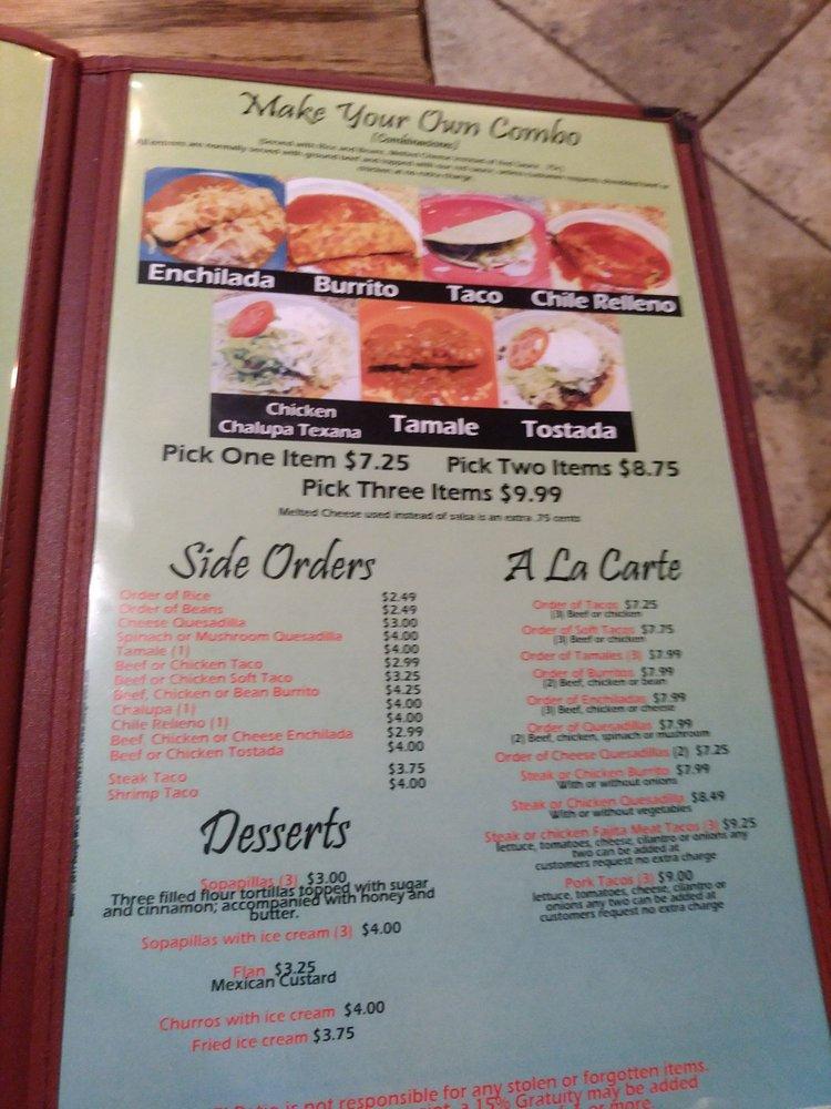 Menu at El Patio Mexican Grill & Cantina restaurant, Enid