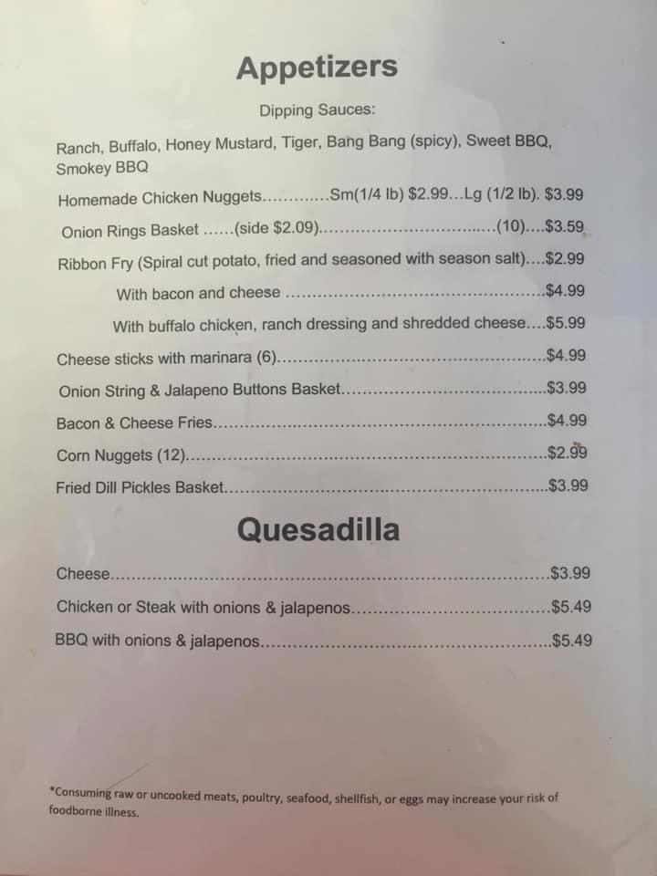 Menu at Menlo Restaurant, Menlo