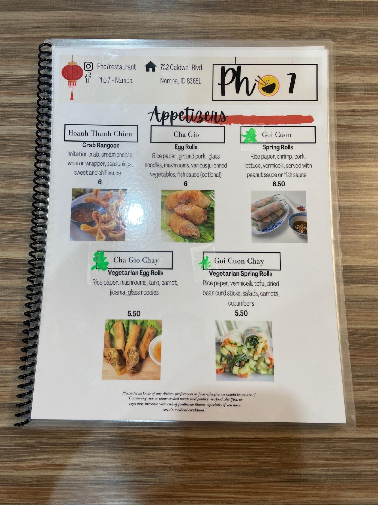 Menu At Pho Dingtea Nampa Restaurant Nampa