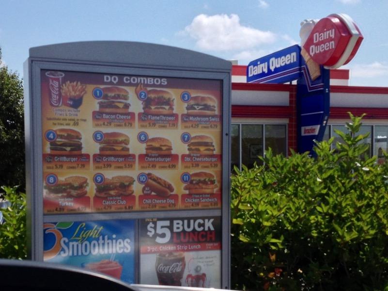 Menu at Dairy Queen fast food, Miles City