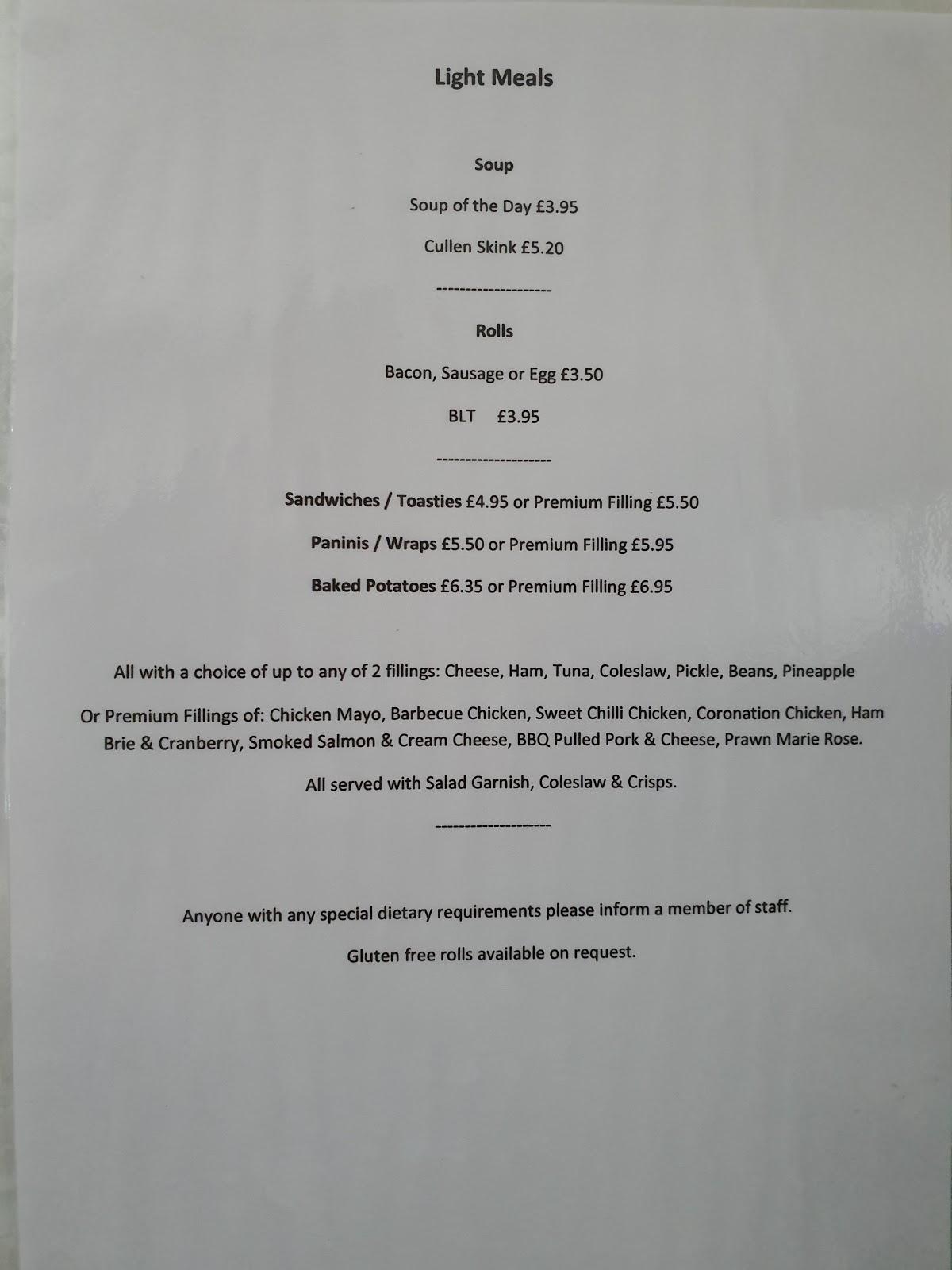 Menu at Market Arms pub & bar, Banff