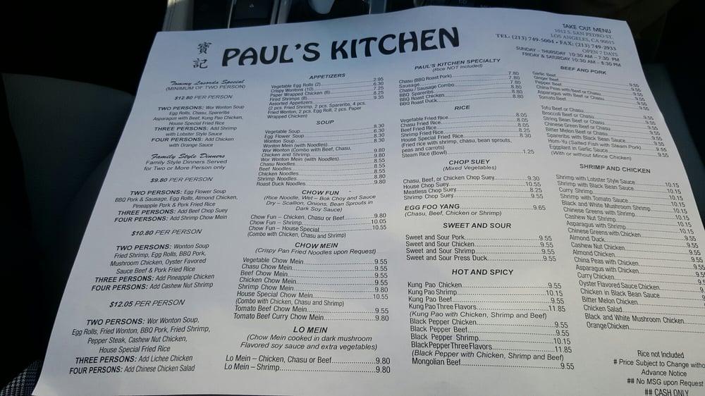 R787 Pauls Kitchen Menu 2022 10 4 