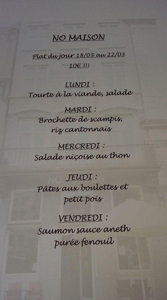 Menu de No Maison