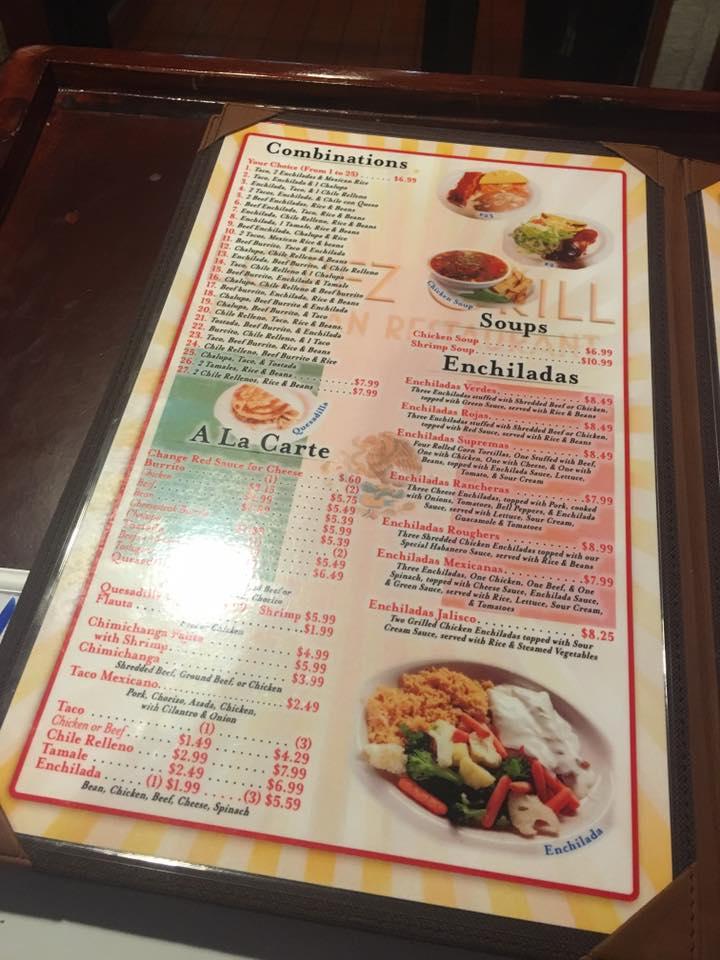 Menu at Senor Lopez Mexican Grill restaurant, Muskogee