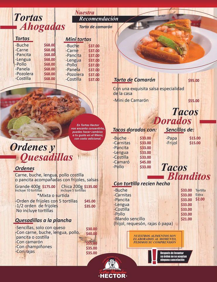 Menu At Tortas Ahogadas H Ctor Restaurant Guadalajara Av Lapizl Zuli