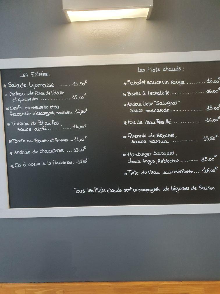Menu au Le Bouchon Vonnassien restaurant, Vonnas