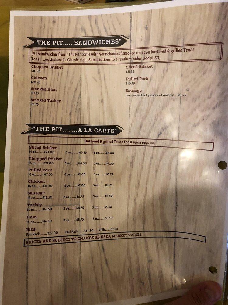 Menu at Scooter's Smokehouse & Grill BBQ, Conifer