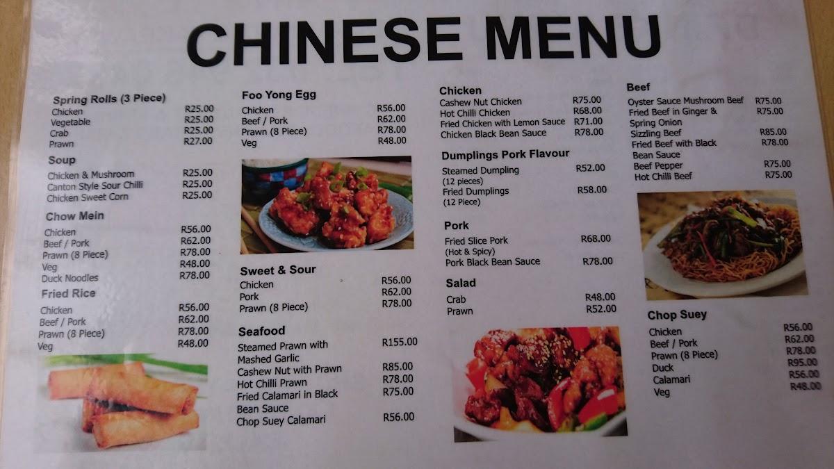 Menu at Xing Ye Chinese Restaurant and Sushi, Dolphin Coast