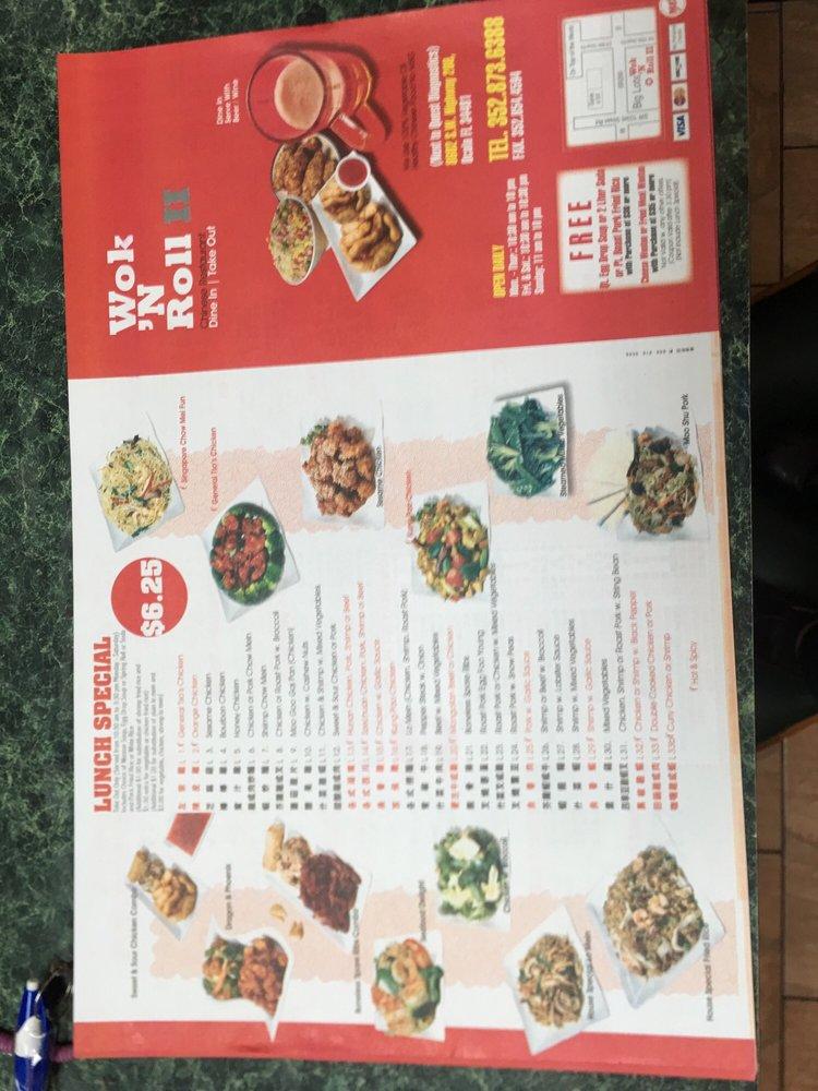 Menu at Wok N Roll II restaurant, Ocala, SW State Rd 200