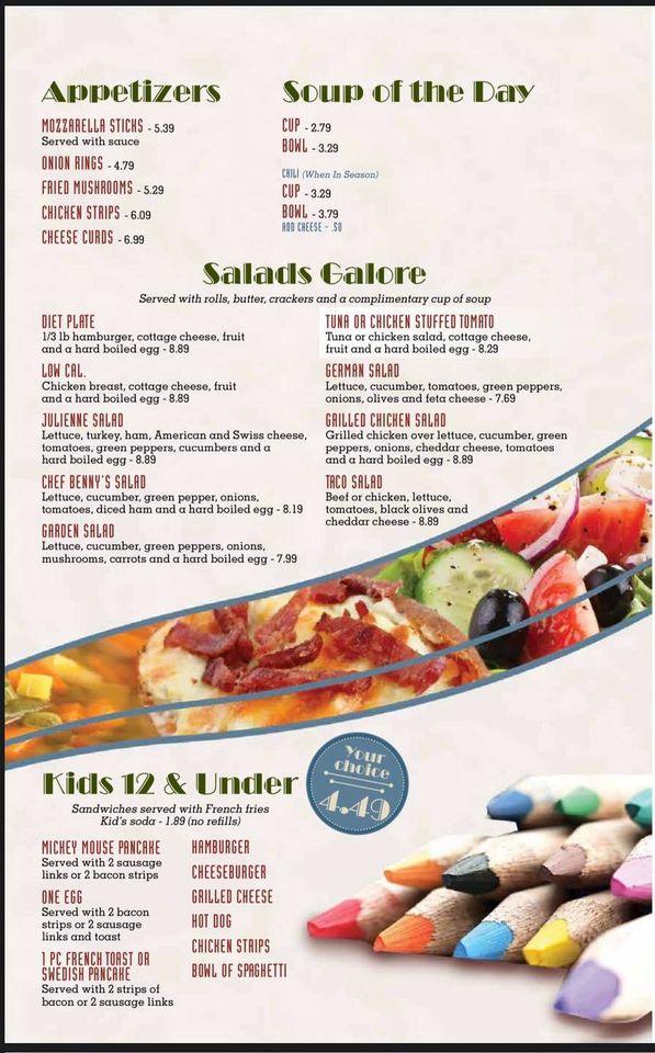 Menu at Cherry Valley Cafe, Cherry Valley