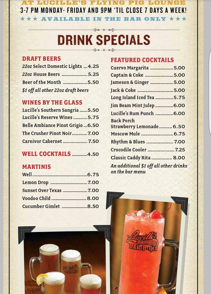 Menu At Lucille's Smokehouse Bar-B-Que, Henderson, 2245 Village Walk Dr