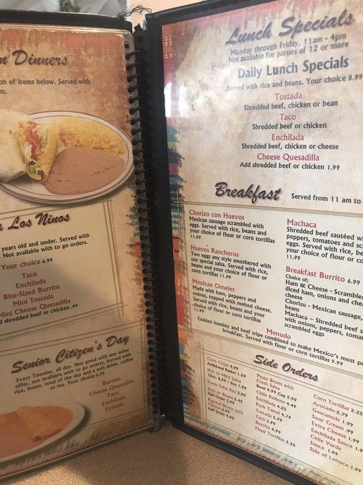 Menu at Murillo's Mexican Food -Monte Vista restaurant, Vacaville, E ...
