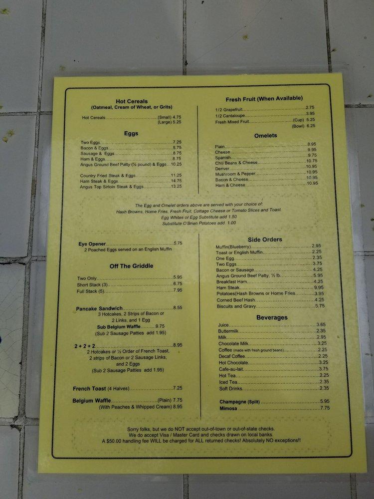Menu at Cactus Patch Restaurant, Moorpark