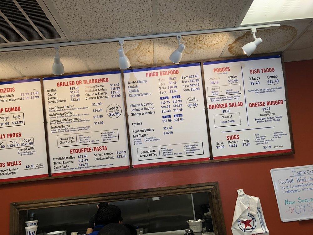 Menu at Louisiana Fish House restaurant, Spring