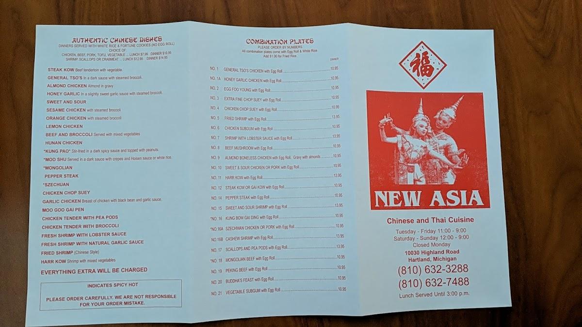 asia restaurant new palace menu