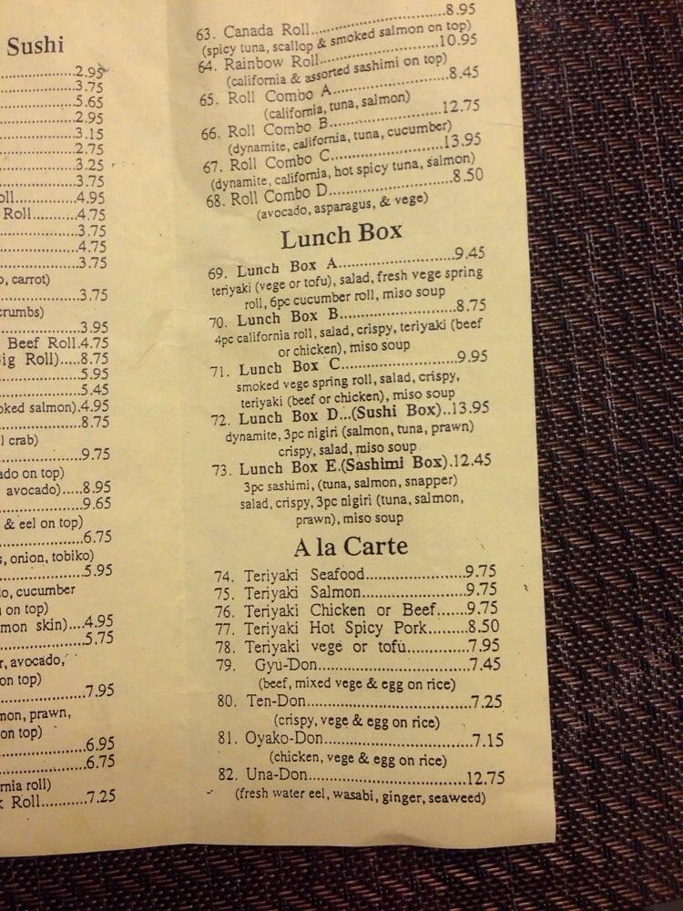 Menu at King Sushi Japanese Restaurant, Surrey
