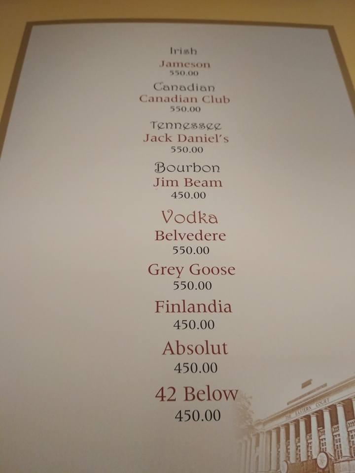 Chef recipie menu