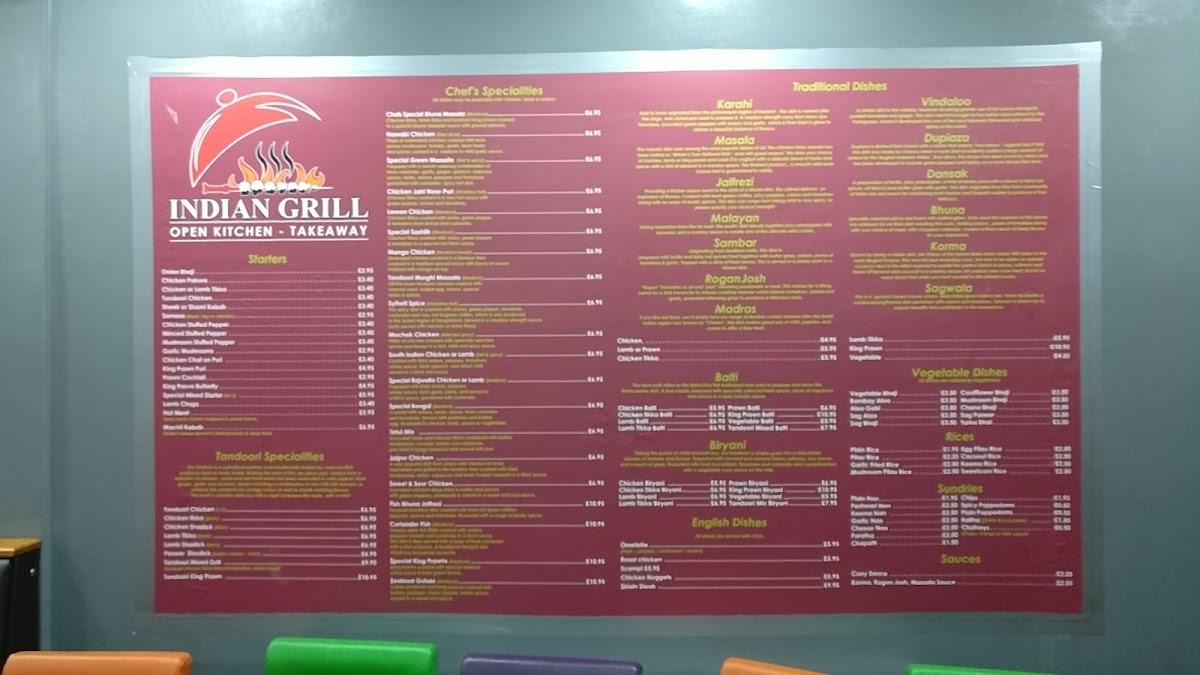 Menu at Yahyas Indian Grill fast food, StokeonTrent, 658 Leek New Rd