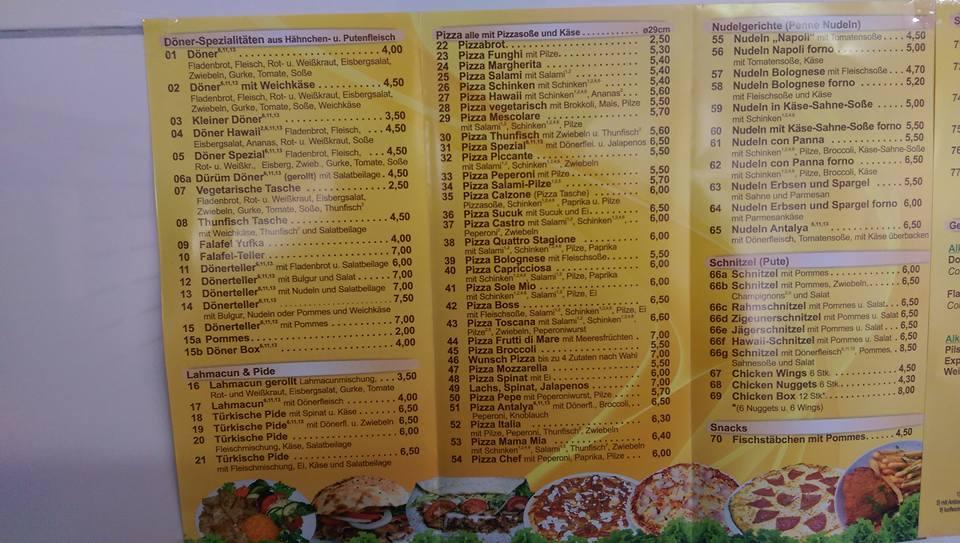 Speisekarte von Royal Pizza Kebap, UbstadtWeiher