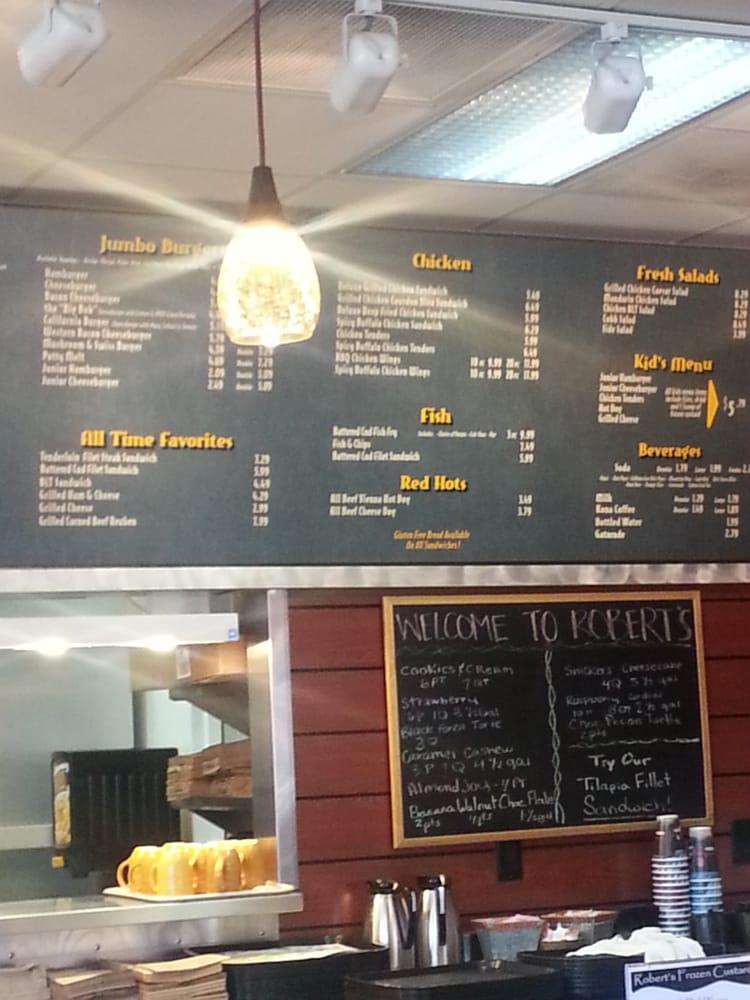 Menu at Robert's Frozen Custard restaurant, Germantown
