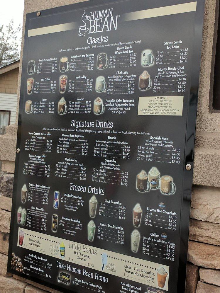 Menu at Human Bean pub & bar, La Salle