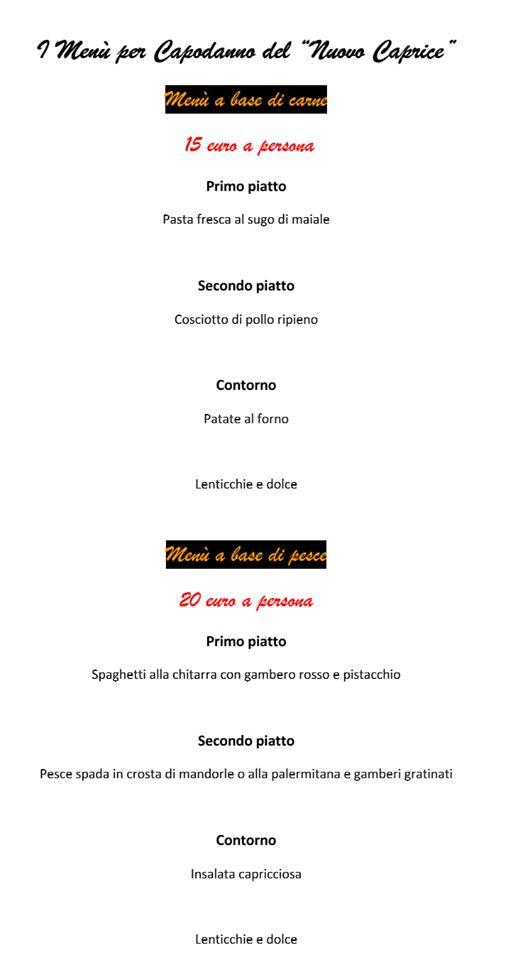 Menu da Trattoria La Villa Augusta ristorante, Augusta