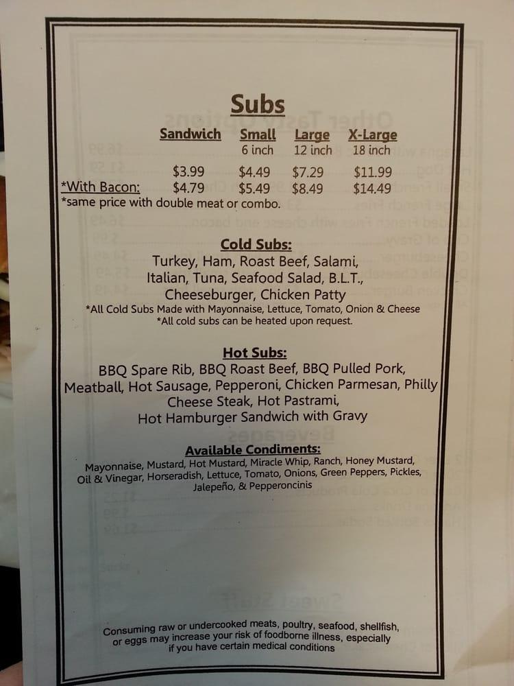 Menu at Pam's Place pizzeria, Swanton, 77 1st St