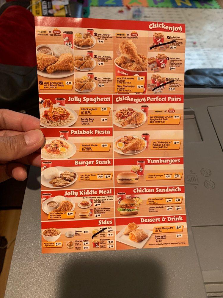 Menu at Jollibee fast food, Jersey City, 9 Path Plaza Level