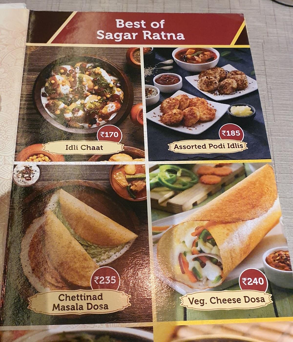 Menu At Sagar Ratna Zirakpur Sco