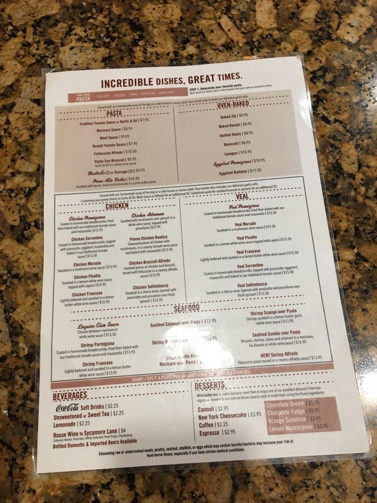 joey's new york pizza & italian restaurant port richey menu