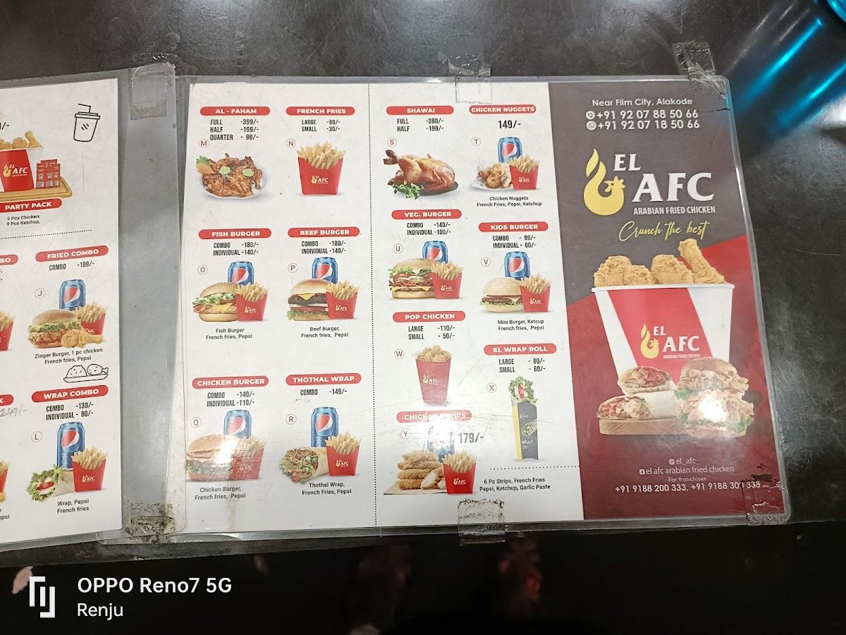 Menu At Afc Fried Chicken New Naduvil