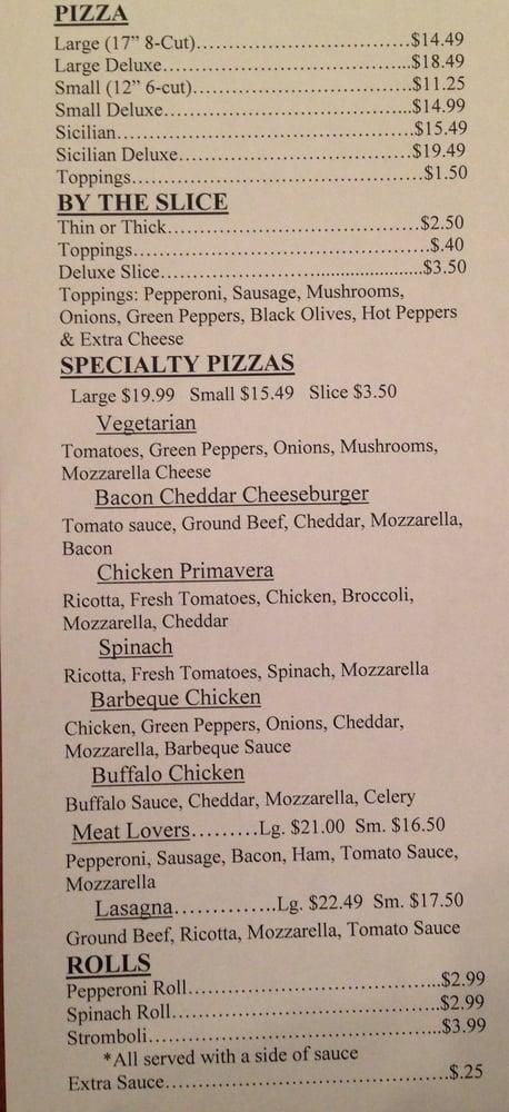 Menu at Antony's Pizzeria, Monaca, 570 Beaver Valley Mall