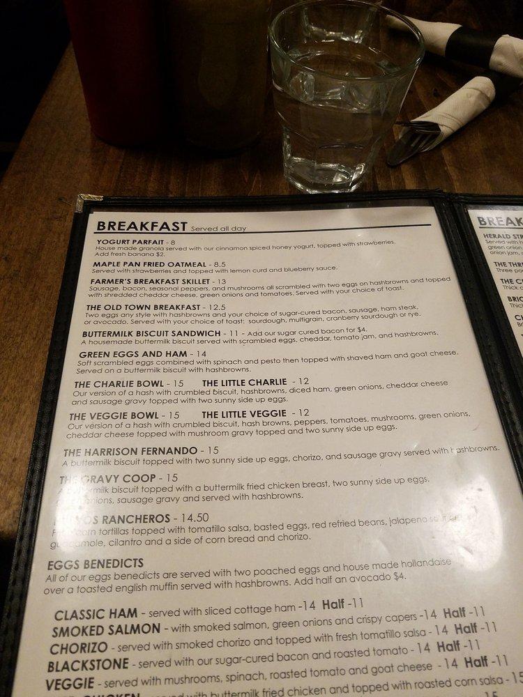 Menu at Jam Cafe, Vancouver, 556 Beatty St