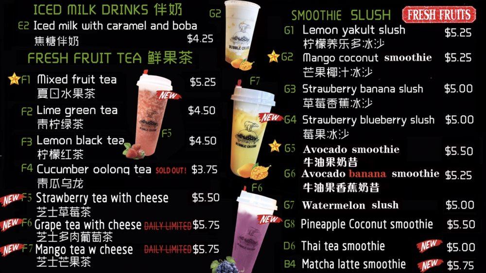 Order BUBBLE CRUSH - Monterey Park, CA Menu Delivery [Menu