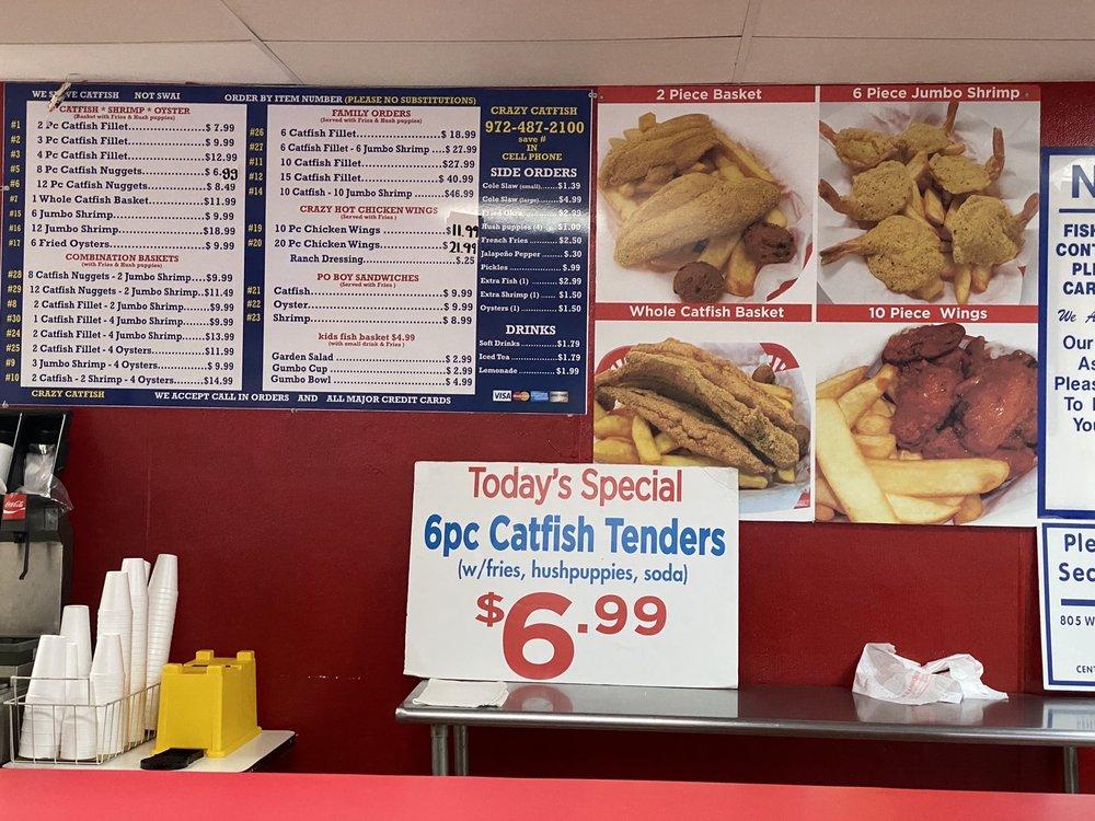 Menu at Crazy Catfish Restaurant, Garland, W Buckingham Rd