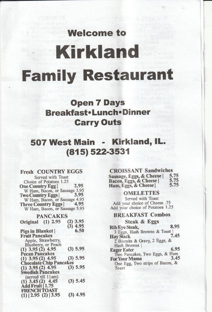 R79a Kirkland Family Restaurant Menu 2022 08 
