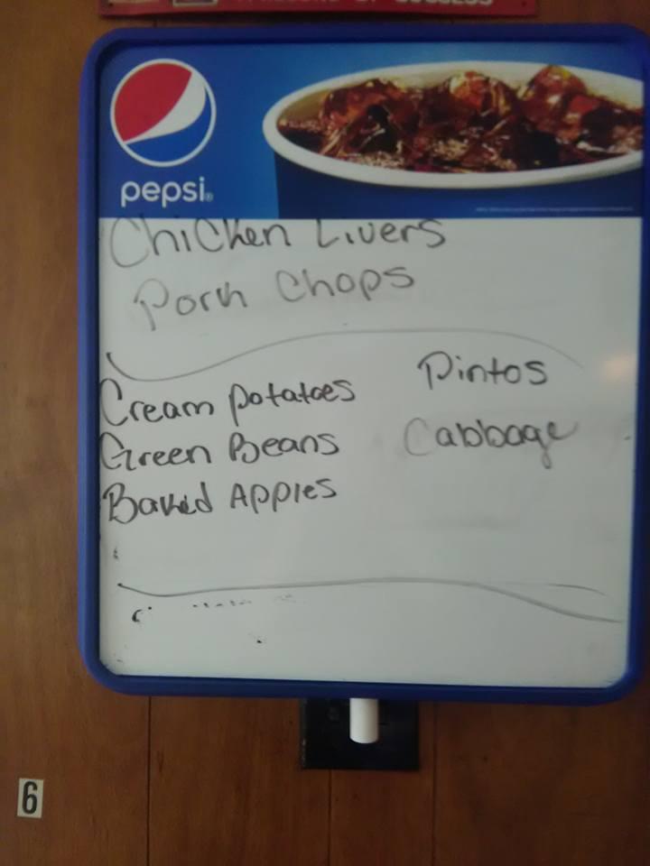 Menu at Jim’s Grill restaurant, Yadkinville, US601