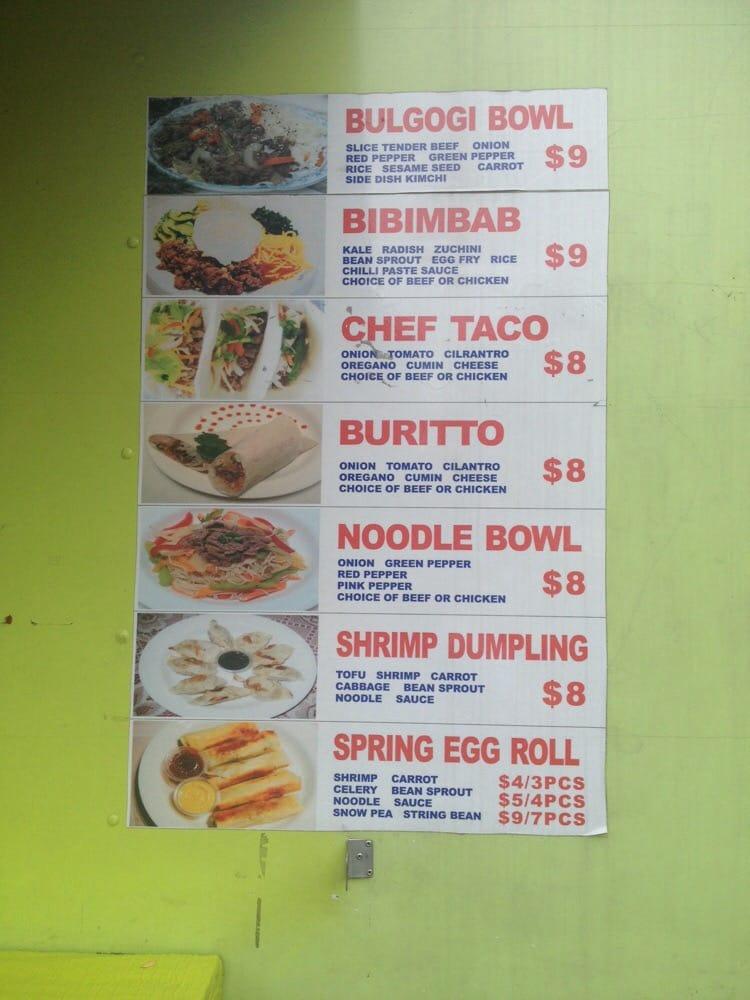 Menu at Lime Tree Truck, Tysons