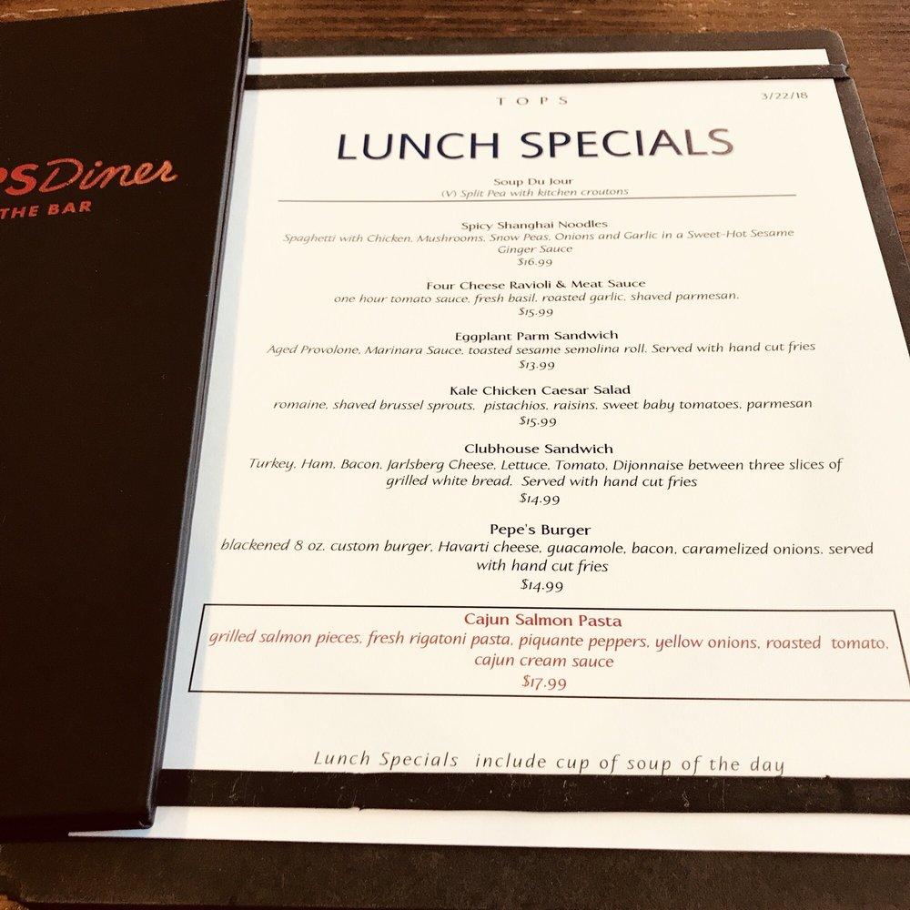 Menu at Tops Diner desserts, East Newark
