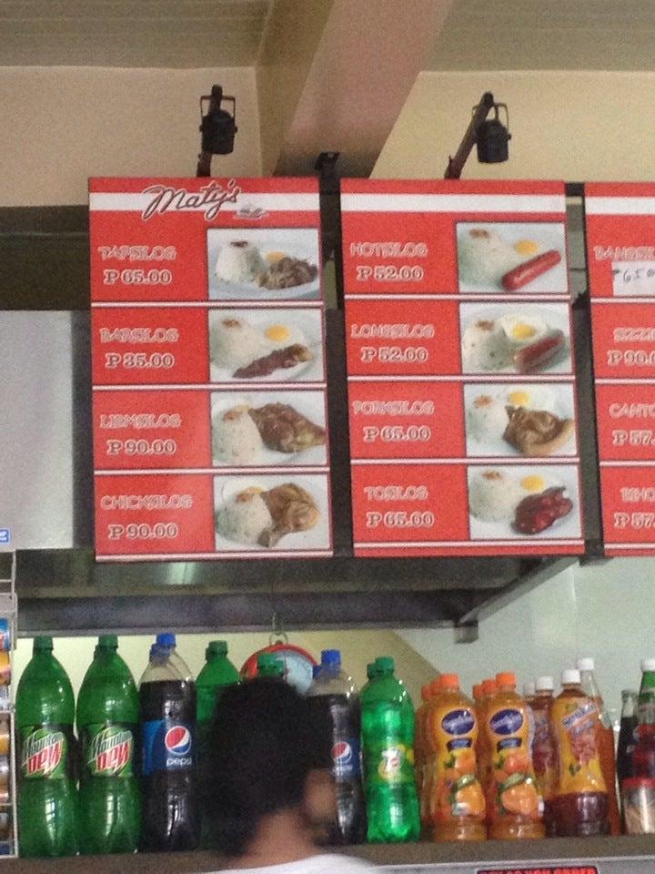 Menu at Matys, Don Galo Paranaque city restaurant, Bacoor